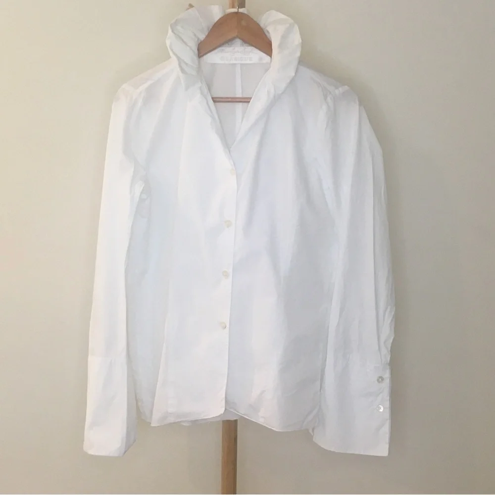 Marilyn Sybe Glamour White Long Sleeve Top - S16 - Picture 2 of 8